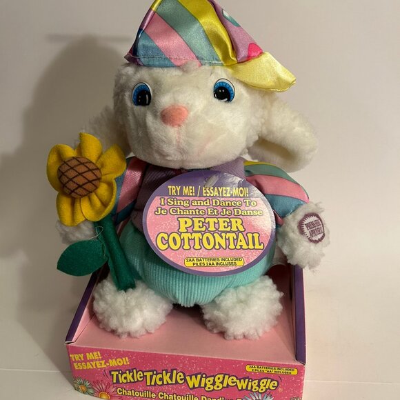 Tickle Tickle Wiggle Wiggle Bunny Rabbit Sunflower Peter Cottontail Musical - Picture 1 of 7